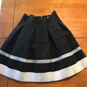 Black and silver elastic skirt